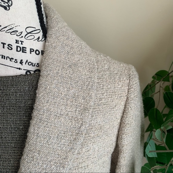 Hilton Hollis 2 Piece Wool Blend Animal Print Dress Suit Beige Green Sz 0 - Picture 2 of 16